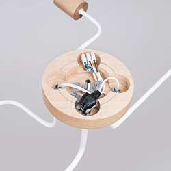 Acheter Pure Lume Plafonnier industriel blanc bois 4xE27 PALMOS Pure