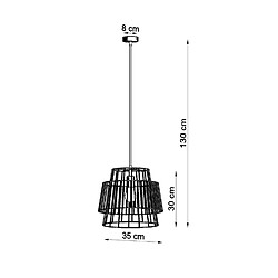 Acheter Suspension PORTAL noire métal E27 Ø35 cm Pure Lume