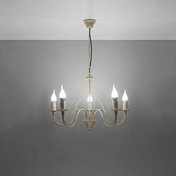 Avis Suspension chandelier taupe 5xE14 VICTORIA Pure Lume