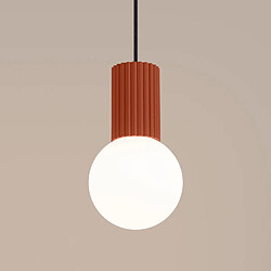 Acheter Pure Lume Suspension moderne verre strié ocre/rouge SFERA G9 Pure