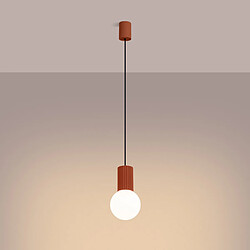 Avis Pure Lume Suspension moderne verre strié ocre/rouge SFERA G9 Pure