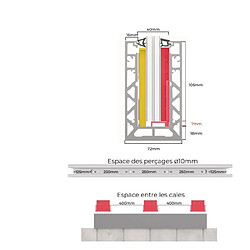 Gardecorps-verre Profil aluminium pour garde-corps en verre pas cher