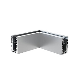 Gardecorps-verre Profil d’angle aluminium pour garde-corps en verre