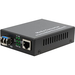 Dexlan Convertisseur RJ45 Gigabit vers SFP avec module 1000LX Fibre LC 20Kms 