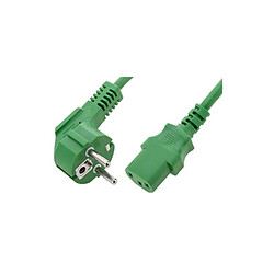 Dexlan Cordon d alimentation PC CEE7 / C13 vert - 1,8 m