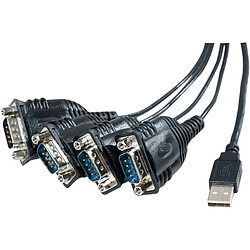 Dexlan Convertisseur USB - Serie RS232 prolific - 4 ports DB9