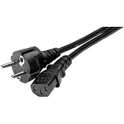 Dexlan Cordon d alimentation PC CEE7 droit / C13 noir - 1,8 m