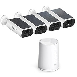 Caméra de Surveillance Sans Fil ARCCTV 4MP, Vidéosurveillance+4 caméras batteries solaires