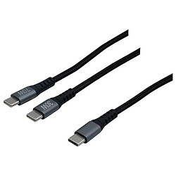 Dacomex cordon charge 100W PowerDelivery USB-C vers 2 x USB-C - 1.5m