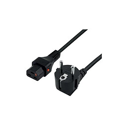 Iec-Lock Cordon d alimentation CEE7 / C21 à verrouillage noir-2,0m
