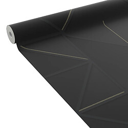 4MURS GRANT - Papier peint intissé noir et or, motif géométrique, lessivable, 53 cm x 10 m.