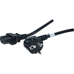 Dexlan Cordon d alimentation CEE7 / C15 noir - 1,8 m