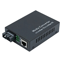 Dexlan Convertisseur Fibre optique 100FX Monomode SC 25km vers RJ45 10/100 