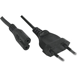 Dexlan Cordon d alimentation bipolaire PC CEE7 / C7 noir - 3,0 m