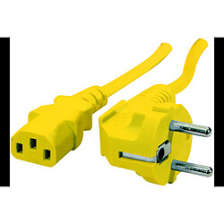 Dexlan Cordon d alimentation PC CEE7 / C13 jaune - 1,8 m