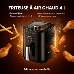Acheter ByteLike Friteuse à air chaud 4 L avec fenêtre de visualisation et molette de réglage