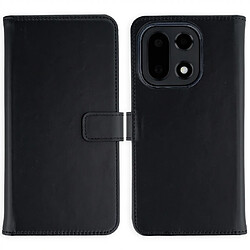 Selencia Étui portefeuille en cuir véritable pour OnePlus 15 - Noir