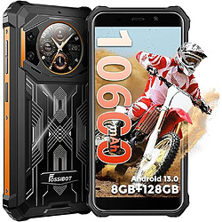 Smartphone FOSSIBOT F101 Pro, 5,45 pouces, 15 MP + 128 Go, 4G, 10 600 mAh (orange)