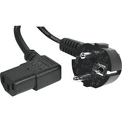 Dexlan Cordon d alimentation PC CEE7 / C13 coudé noir - 1,8 m