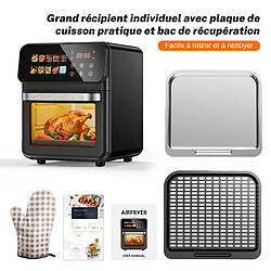 ByteLike Friteuse à air chaud de 10 L avec écran tactile et fenêtre de visualisation pas cher