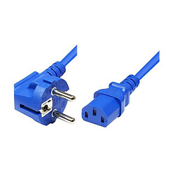 Dexlan Cordon d alimentation PC CEE7 / C13 bleu - 5 m