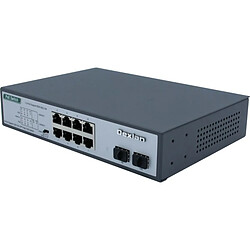 DEXLAN SWITCH 8 ports Gigabit dont 4 PoE+ 30W et 2 PoE++ 90W & 2 SFP 100/1G