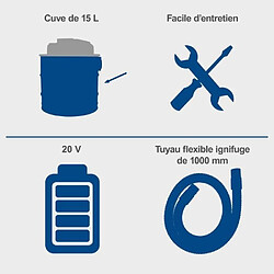 Aspirateur à Cendres Sans Fil SCHEPPACH 10kPa C-AVC15-X - Set S pas cher