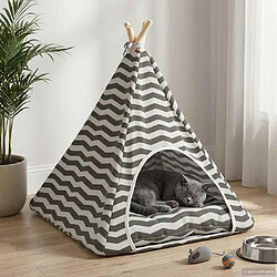 vidaXL Teepee pour animaux de compagnie avec coussin 60 x 60 x 70 cm