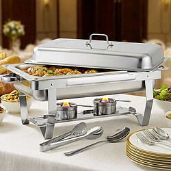 Acheter Silva Homeline Homeline Chauffe-plats Rectangulaire 11L Simple Compartiment en Inox avec Couvercle Argent
