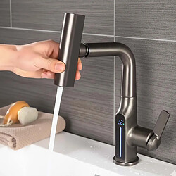 Avis Avizar Robinet de Lavabo Extensible avec Affichage de Température LED Finition Métal Noir