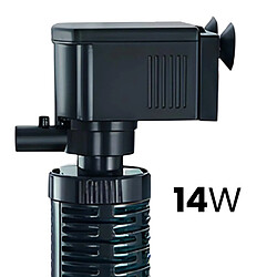 Avizar Pompe de Filtration Submersible 3-en-1 14W pour Aquarium Débit 1020L/h Noir pas cher