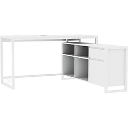 Bureau AUCUNE 143 cm Bureau d'angle - DENVER 37A - Blanc - 139 x 139 x 75 cm