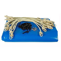 Bâche de sécurité et d'hivernage - UBBINK - Pour piscines en bois Ibbink - 360 cm - Bleue