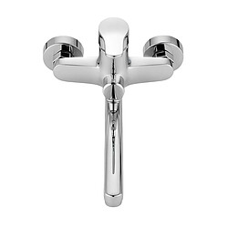Avizar Robinet Mural à Bras Long Orientable avec Inverseur Finition Chromée Argent