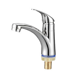 Avizar Robinet à Eau Simple à Bec Courbé Finition Chromée Argent
