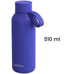 Quokka Bouteille Isotherme 510ml Collection Solid avec Sangle Bleu nuit pas cher