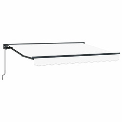 vidaXL Auvent rétractable manuel Blanc 3,5 x 2 m