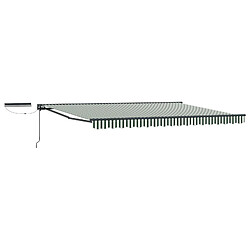 vidaXL Auvent rétractable électrique Vert, Blanc, Anthracite 5 × 3,5 m