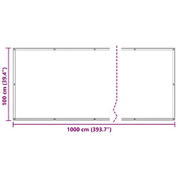 vidaXL Écran de balcon Vert foncé 100 x 1000 cm Tissu Oxford pas cher