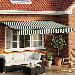 vidaXL Auvent rétractable électrique Vert, Blanc, Anthracite 2,5 x 2 m