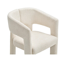 Bestmobilier Gaspard - lot de 2 fauteuils en tissu bouclette pas cher