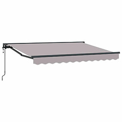 vidaXL Auvent rétractable électrique Gris clair 3,5 x 2 m