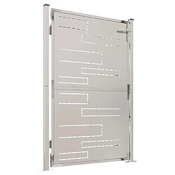 Avis vidaXL Portail de jardin 100 x 145 cm en acier inoxydable