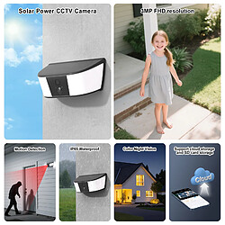 Avis Caméra de Surveillance ANRAN 3MP Camera exterieur solaire +lampe de jardin+compatible Alexa