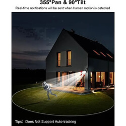 Avis Caméra de Surveillance ANRAN Panneau Solaire,360°PTZ,WIFI,Vision Nocturne Couleur,Noir