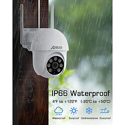 Caméra de Surveillance 360°PTZ,Audio Bidirectionnel,Vision Nocturne Couleur-ANRAN P3-3PCS pas cher