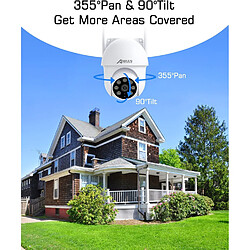 Avis Caméra de Surveillance 360°PTZ,Audio Bidirectionnel,Vision Nocturne Couleur-ANRAN P3-3PCS