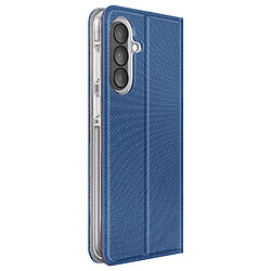 Avizar Étui pour Galaxy A57 Texturé Strié avec Fonction Support et Porte-cartes Bleu