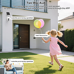 Avis Lots de 2 Caméra de surveillance extérieure,+panneau solaire+lampe de jardin ANRAN F2M3