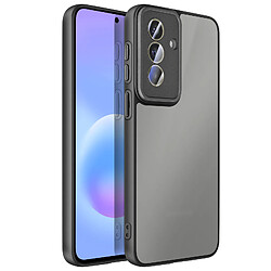 Avizar Coque Translucide pour Galaxy A57 Dos Givré Antichoc avec Lentilles Caméra Noir